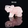 LiquidaciónCristal Natural Corazón Llave Elefantito Cara Sonriente Calabaza Lobo Gatito Tallados en Cristal Adornos de Escritorio