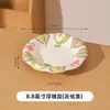 Set de tazón y plato de dibujos animados lindos, tazón para yogur, vajilla de cerámica de alto valor, tazones para el hogar, platos, tazones para sopa, tazones para ensalada, platos de cena