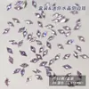 Joyas para Uñas Moradas de Fondo Plano Biseladas de Circonita Brillantes Mini Gota de Agua Marquise Diamante Suelto Accesorios para Uñas Portátiles DIY