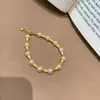 Nuevo Pulsera de Bambú Articulado Pulido de Gama Alta Perla Temperamento Exquisito Artesanía Pulida Diseño Exquisito Joyería para Mano Fresca y Elegante