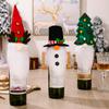 Nuevo juego de decoraciones navideñas transfronterizas para botellas de vino, adorno de astas para árbol de Navidad para personas mayores, juego de vino sin barba, funda para vino