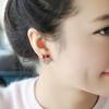 Pendientes de circonita con lazo estilo coreano para mujer, elegantes, sencillos, de Corea del Sur, con un rojo súper llamativo, accesorios de moda para las orejas.