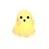 Lámpara de Fantasma Popular para Halloween Transfronteriza Lámpara de Silicona Táctil Lámpara de Mesita de Noche Recargable Lámpara de Ambiente Lámpara de Mesa Decorativa Lámpara de Regalo