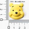 Tridimensional Winnie the Pooh pó cabeça de porco diy copo de água telefone móvel orelha shell chinelos fivela grampo de cabelo decorações PVC acessórios de borracha macia