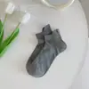 Calcetines de barco anti-rozaduras con lazo para primavera y verano para mujer, calcetines cortos invisibles de malla fina y transpirable, calcetines lindos y versátiles de estilo japonés, cómodos