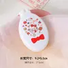 Pente de cabelo fofo estampado em desenho animado com espelho oco, pente dobrável integrado em cores de doce, pente estudantil portátil estilo ins