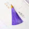 Tapa de hilo dorado de 9 cm tejida a mano Borla Nudo Chino Abanico pequeño con pinchos Sachet Colgante para coche Accesorios de joyería pincho colgante