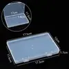 Caja Plástica PP Plana Rectangular Caja de Empaque Transparente Caja para Artículos Pequeños Tarjeta