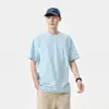 Camiseta Tendência Nova Moda Estilo Americano Gola Redonda Manga Curta, Verão Cor Sólida Versátil Casual Solta Marca Tendência Top