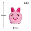 Gran Venta Bordado por Computadora Adhesivo Termofusible Tela para Bordar con Plancha Pegatina Animales de Dibujos Animados Conejo Cachorro Cerdo Cerdo Parche Pegatina Decorativa