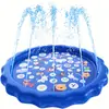 Tapete de Borrifar Água de PVC Novo da Amazon Transfronteiriço 170cm Brinquedo de Exterior para Crianças Piscina de Borrifar Água de Golfinho para Gramado Praia
