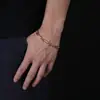 Pulsera de acero de titanio transfronteriza, no se decolora, diseño minimalista y sofisticado para hombre, estilo cubano para mujer, moda de nicho, accesorio versátil