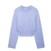 Comércio Exterior feminino 2025 primavera novo estilo europeu e americano clássico moda manga larga tricô liso blusa top 5536133