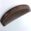 Peine de sándalo dorado de madera al por mayor, doble cara tallada, sin mango de cinco dientes, madera de dientes anchos, peine masajeador de cuero cabelludo de sándalo, inscription