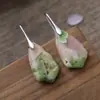 Pendientes colgantes geométricos de piedra del emperador de color bohemio nuevo transfronterizo, pendientes de joyería popular europea y americana.