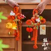 Kit de material DIY para nudo colgante de puerta del Festival de Medio Otoño Decoración de puerta de entrada de nudo chino Colgante para picaporte