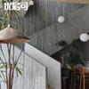 Casa de Huéspedes Estilo Sencillo Tablero Decorativo de Pared con Patrón de Bambú Concreto Aparente Tablero de Colgante Seco con Patrón de Bambú Encofrado de Bambú Cóncavo-Convexo