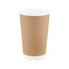 Copo de Café Descartável de Papel Kraft de Camada Dupla, Copo Isolado Personalizado Anti-Escaldante para Bebidas Quentes, Chá com Leite, Para Levar, Copo Oco Comercial Personalização