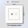 Panel de interruptor de luz de plástico blanco estilo británico de Hong Kong y Macao, enchufe de 13A con carga USB y carga rápida tipo C, panel de interruptor de luz estándar UK/US