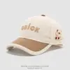 Gorra de béisbol infantil de pana para otoño con diseño de oso lindo, suave y adorable, para niños, estilo de dibujos animados japonés y coreano, adecuada para niños mayores