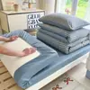 Conjunto de três peças de algodão puro para dormitório estudantil na época do volta às aulas, estilo fresco e simples, lençol de solteiro 0,9m 100% algodão para camas de beliche de dormitório