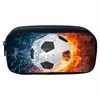 Novo Produto Estojo de Lápis Estampado Chama Desenho Animado Crianças Estudante Moda Armazenamento Caixa de Papelaria Aluno do Ensino Fundamental Menino Futebol