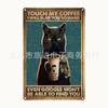 Lata com logo de gato pintura decorativa bar restaurante tema decoração fabricantes Amazon fornecem PLACAS