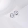 Nuevos aretes de botón de moissanita ins europeos y americanos plata esterlina S925 diamante guisante aretes de botón de oro K suministro de fábrica de joyería de plata