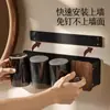 Soporte para cepillo de dientes eléctrico Estante de almacenamiento Baño Sin taladro Taza para enjuague bucal Montado en la pared Moderno Taza para cepillo de dientes Set montado en la pared