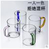Directo de fábrica color capa única vidrio resistente al calor transparente regalo taza de té taza de café para el hogar bebida agua hervida simple