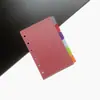 Página divisoria índice A7 cuaderno de clasificación de hojas sueltas planificador de 6 agujeros páginas índice de color translúcido