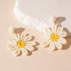 Pendientes Tejidos a Mano de Pétalos de Flores Dulces de Principios de Primavera, Pendientes de Alta Gama Modernos, Frescos, Versátiles y Elegantes para Mujer