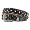 Cinturón de diamantes de imitación transfronterizos, moda femenina, estilo punk, tendencia, cinturón decorativo de alta gama para mujer, cinturón para hombre