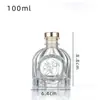 Em estoque Garrafa Transparente Espessa para Aromaterapia Material de Cristal Branco Garrafa Romana de Vidro para Aromaterapia com Tampa Garrafas de Aromaterapia