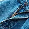 Nanxia Disfraz Nuevo Retro Americano Onda de Agua Denim Desgastado Hip-Hop para Hombre Holgados de Pierna Ancha Casual