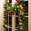 Guirnalda Decorativa de Ratán Navideño 2.7m Encriptada Lujosa Colgante de Ratán Decoraciones Navideñas Lazo de Ratán