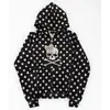 Moletom com Zíper e Estampa Estilo Y2K, Manga Longa, Jaqueta com Capuz, Estilo Punk Dark Streetwear Hip-Hop Ins