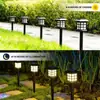 Luces Solares para Exteriores Impermeables Luces de Césped Retro Iluminación de Patio de Villa Luces de Llama Luces Inteligentes para Calle Montadas en el Suelo de Jardín