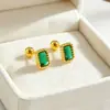 Hebilla de Tornillo de Acero de Titanio Japonés Coreano Pendientes de Tachuela de Celebridad de Internet Resistentes al Color Dormir Sin Quitar Venta Directa de Fábrica Pendiente Pequeño Exquisito Lujo Ligero