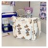 Bolsa de Lona de Dibujos Animados Estilo Coreano para Estudiantes Mujeres Bolsa Cruzada para Clase Estilo Mori Casual Gran Capacidad Viaje al Trabajo Hombro Tote Bag
