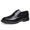 Capa Superior Piel de Vaca Otoño 2024 Nuevo Cuadros Estilo Británico Transpirable Vestido de Piel Genuina Zapatos de Cuero para Hombre para Negocios, Novio, Boda