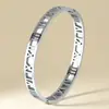 Pulsera Romana de Acero Titanio con Incrustaciones de Diamantes, Estilo Europeo y Americano, para Mujer, Nicho de Lujo Ligero, Pulsera de Alta Gama con Incrustaciones de Diamantes