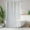 Cortina de Chuveiro Magnética Impermeável, à Prova de Vento e Mofo para Banheiro, com Padrão de Pedras Eva Engrossada 110G/M²