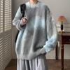Suéter de vison novo dos homens da primavera suéter de casal moderno all-match preguiçoso estilo tie-dyed pullover suéter de malha