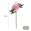 Nuevo Decoración para el Hogar Estilo Chino Flores de Peonía Artificiales Grandes, Accesorios para Fotografía Flores de Seda, Flores de Peonía Artificiales de 3 Cabezas