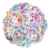 50 Pegatinas de Graffiti de Unicornio de Compra Directa Transfronteriza para Maletas, Botellas de Agua, Computadoras, Cuadernos, Pegatinas Impermeables para Agendas