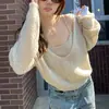 Top de Lana Mohair Calado con Cuello en V Transfronterizo para Mujer, Nuevo Conjunto de Dos Piezas de Moda para Primavera y Otoño con Cardigan de Punto Trenzado y Tirantes