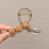 Pinza para el pelo con lazo para cabello fino, horquilla floral vintage de otoño e invierno, nueva y linda pinza de garra 2025