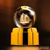 Luz Noturna de Planeta com Bola de Cristal Giratória Enfeites Criativos para Mesa Artesanato Feng Shui Presentes para Professores Novos Produtos Transfronteiriços