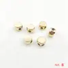 Cobre Chapado en Oro Dorado de Color Duradero Cuentas de Posicionamiento de Goma Blanda de Doble Agujero Cadena Ajustable Cuentas Planas Cadena para Collar DIY Accesorios de Joyería Materiales